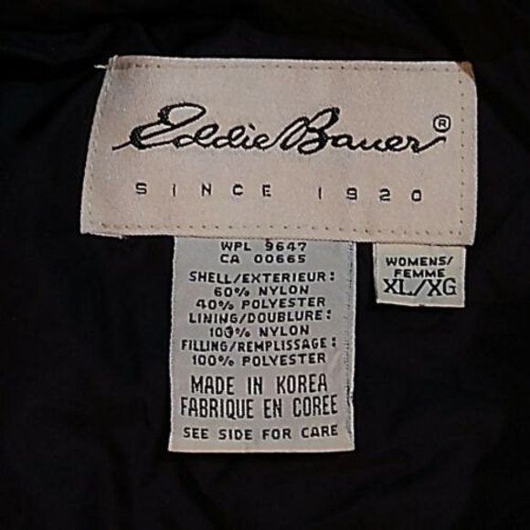 EDDIE BAUER Diamond Quilted Jacket Womens Plus XL Black Full Zip ThermaLoft coat - Picture 7 of 10